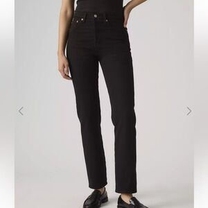 Levi’s Black Wedgie Straight Ankle Jeans